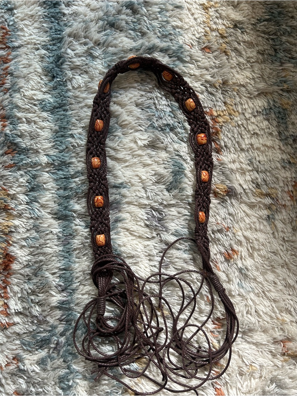 Brown Beaded Women’s Belt